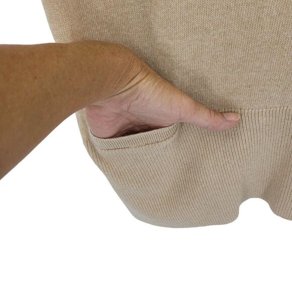 Banana Republic Heritage Wool Cashmere Mini Sweater Dress M Tan Lagenlook - Picture 6 of 12